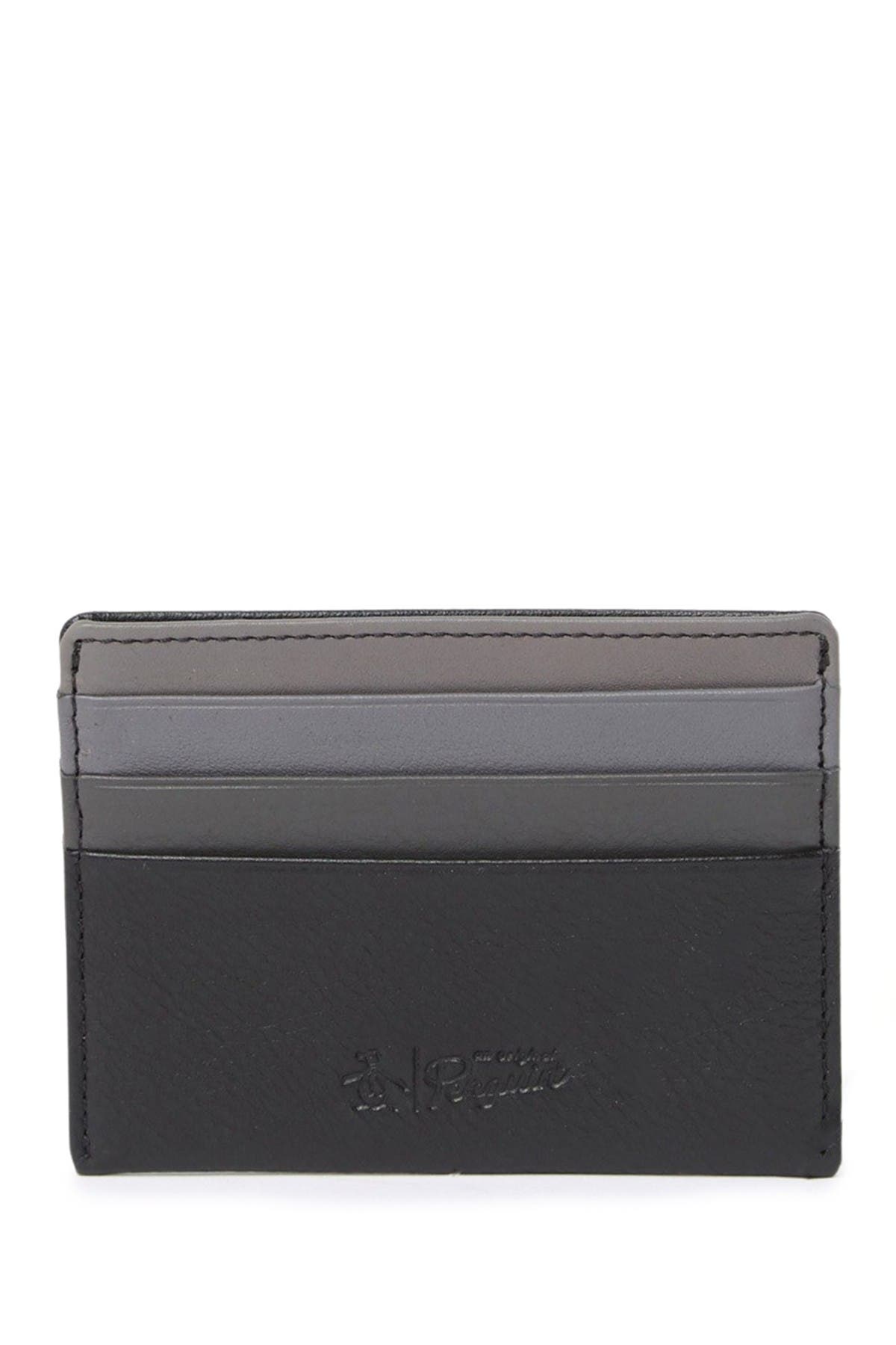 Original Penguin Ombre Leather Slim Card Case