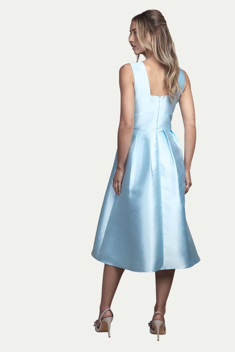 Structured Twill Midi Bridesmaid Dress, Alternate, color, Pale Blue