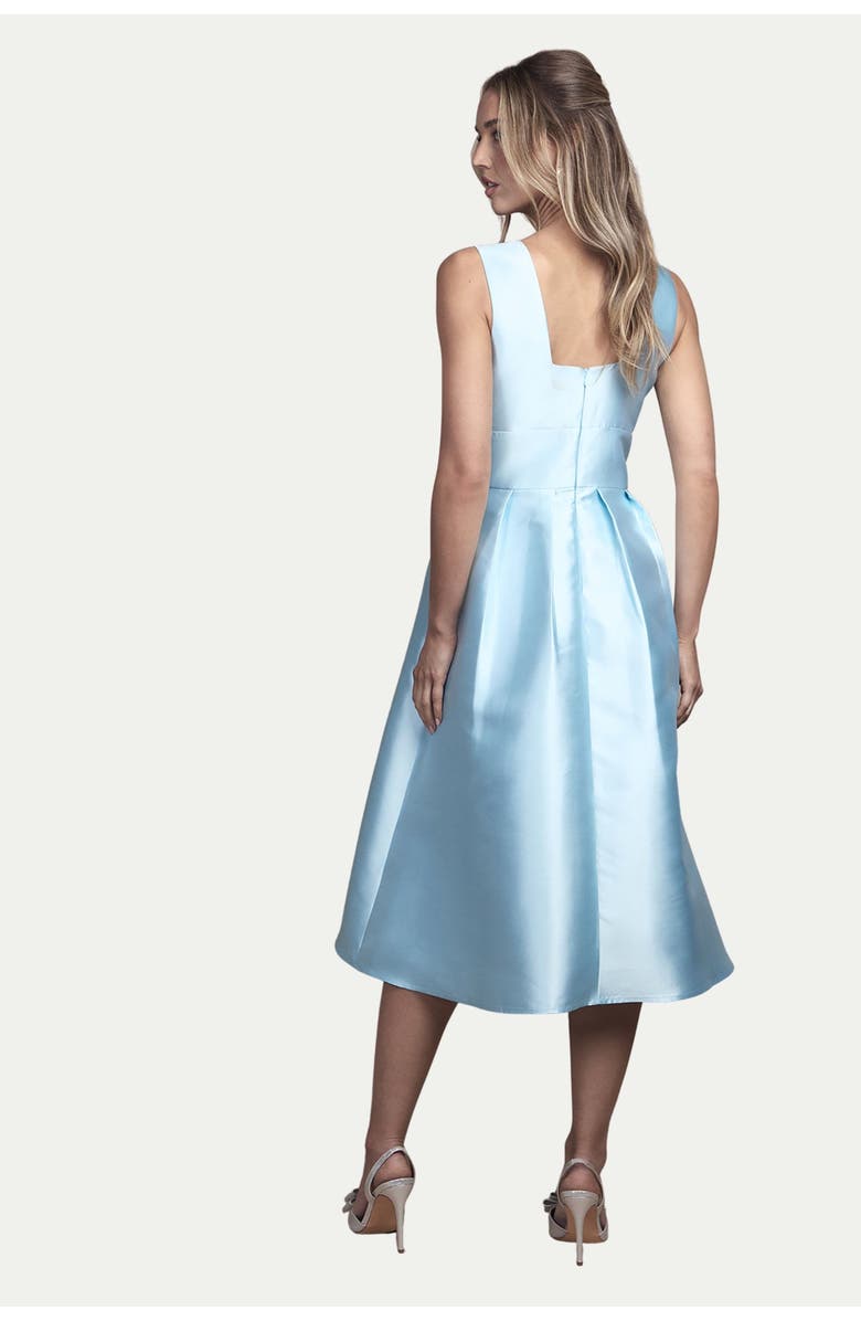 Coast Structured Twill Midi Bridesmaid Dress, Alternate, color, Pale Blue