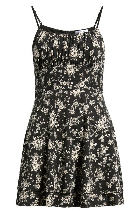 Floral Print Fit & Flare Mini Sundress
