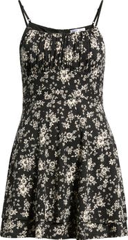 Emerald Sundae Floral Print Fit & Flare Mini Sundress