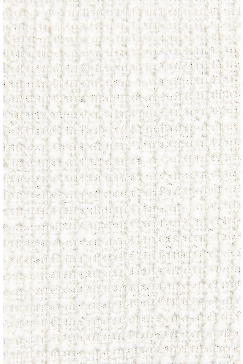 Stretch Tweed Half Zip Dress, Alternate, color, WHITE