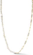 GLAZE JEWELRY Pearl Paper Clip Necklace