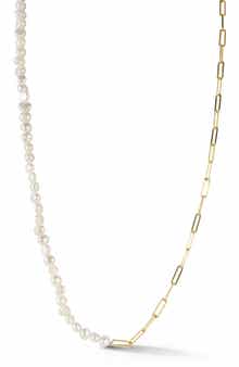 GLAZE JEWELRY Pearl Paper Clip Necklace
