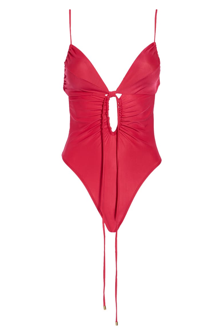Mag One-Piece Swimsuit, Alternate, color, WINE