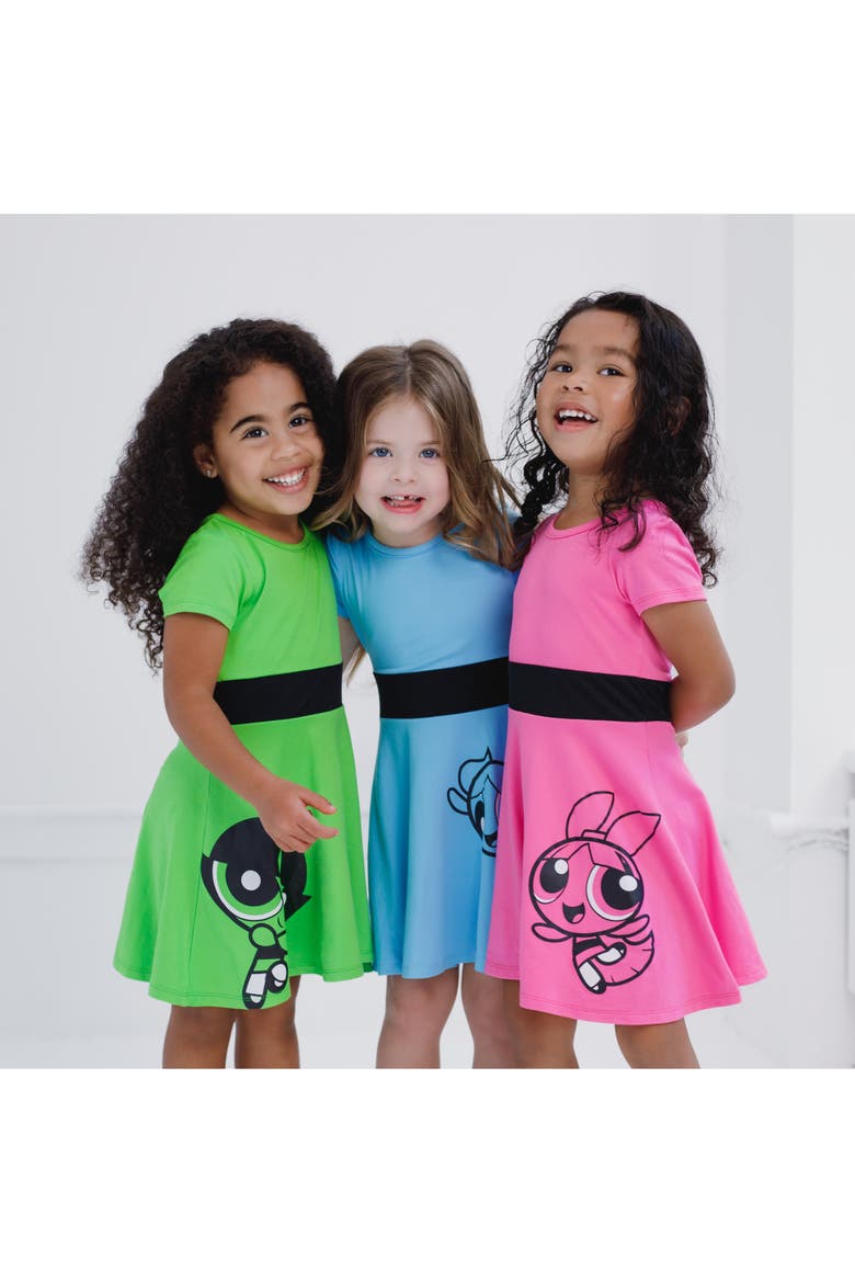 Powerpuff Girls Skater Dress, Alternate, color, Blossom Pink