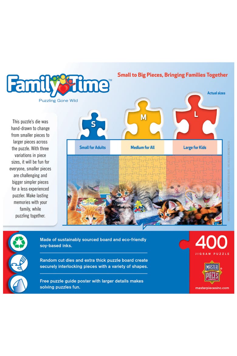 Puzzling Gone Wild 400 Piece Puzzle, Alternate, color, Multicolor
