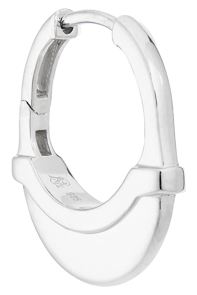 Luna Sterling Silver Hoop Earrings, Alternate, color, SILVER