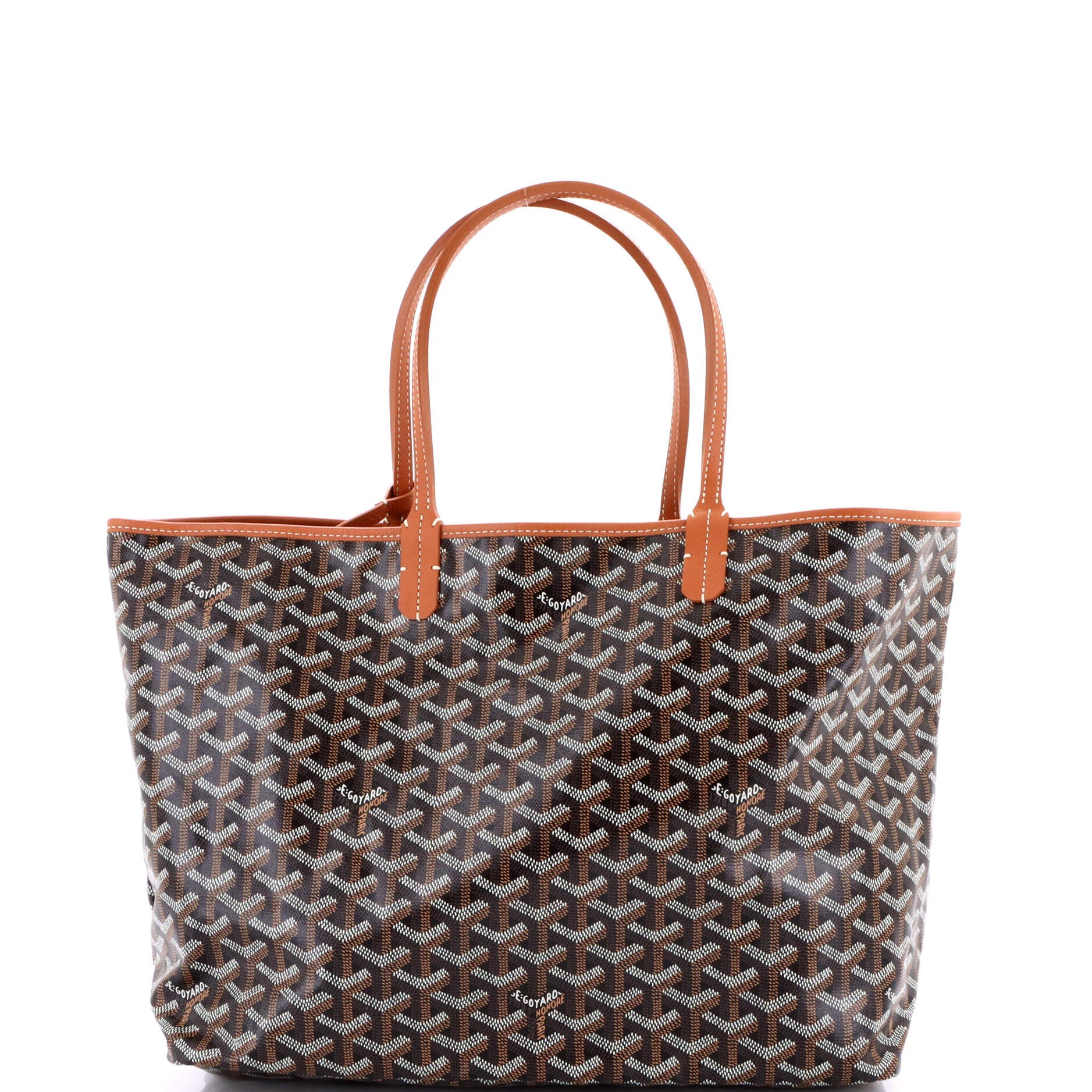 Pre-Owned Goyard Saint Louis Tote Coated Canvas PM, Main, color, Brown