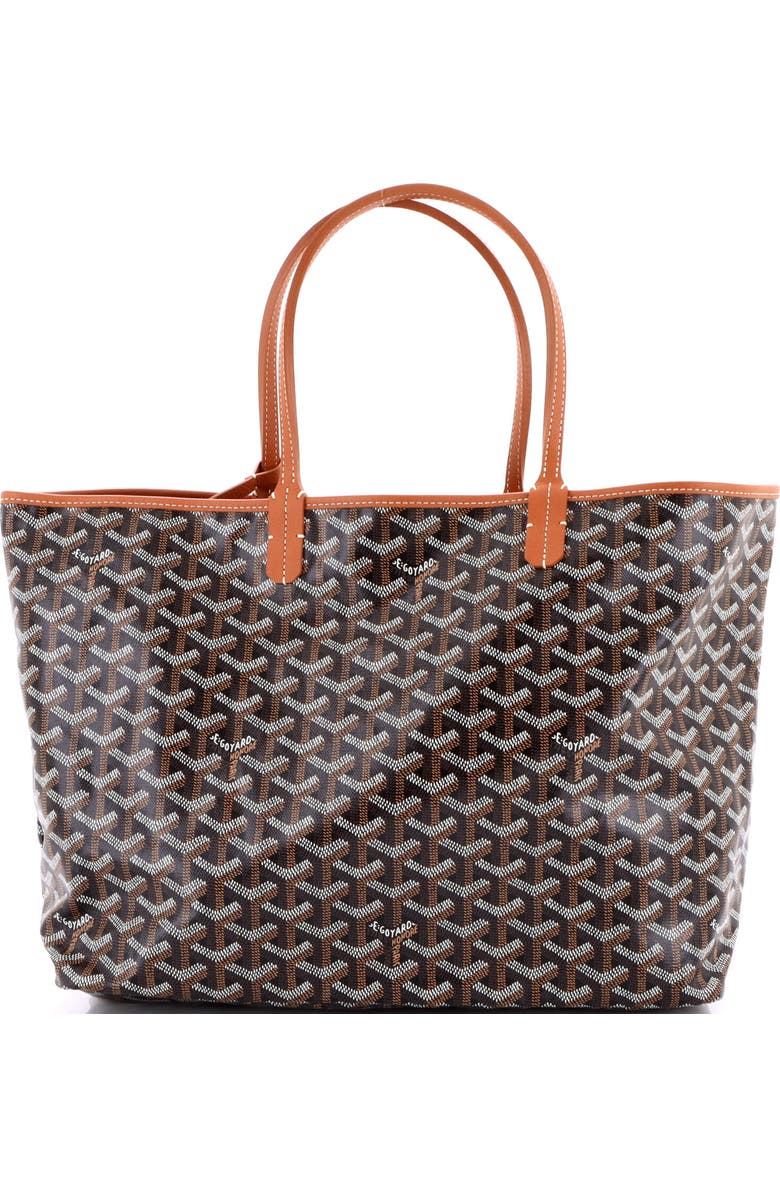 Pre-Owned Goyard Saint Louis Tote Coated Canvas PM, Main, color, Brown