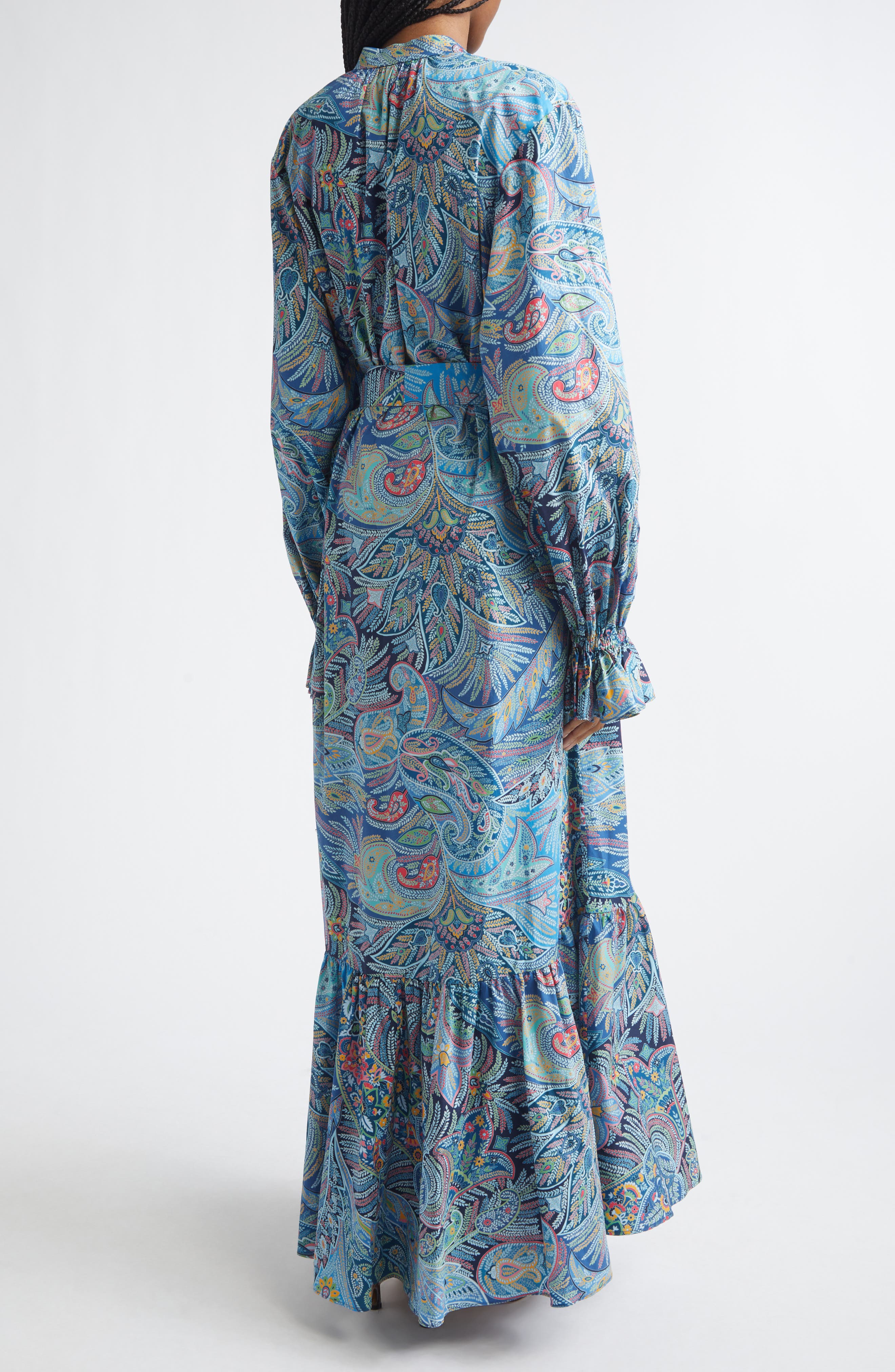 Paisley Long Sleeve Maxi Dress - image 2