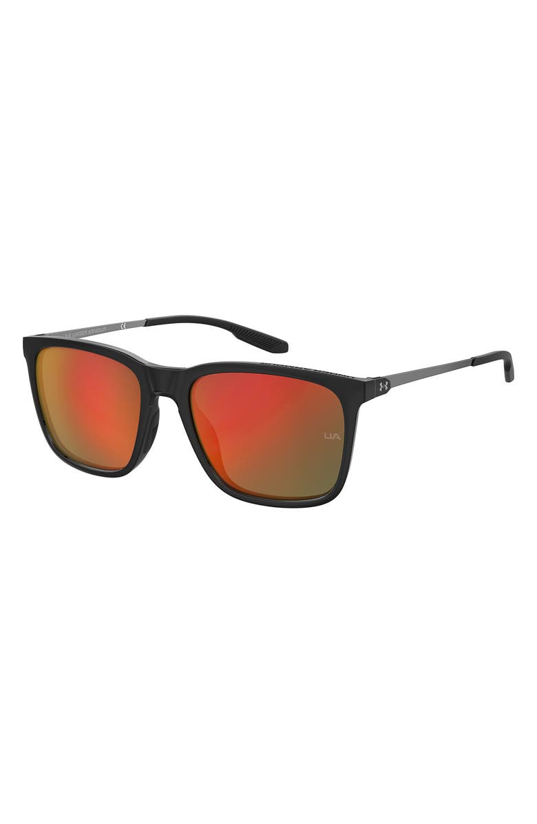 Under Armour UAReliance 56mm Polarized Square Sunglasses, Alternate, color, 