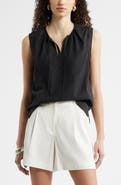 Nordstrom Lace Inset Tie Front Top