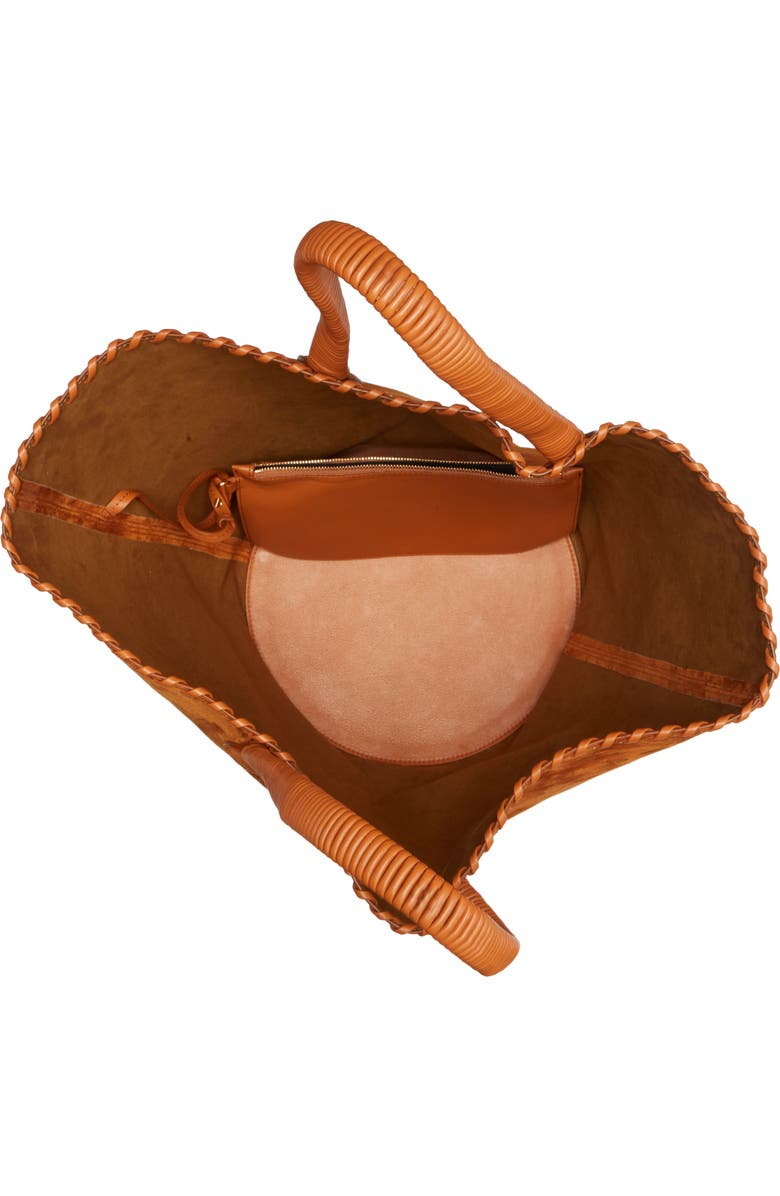 Khaite The Osa Whipstitch Suede Tote, Alternate, color,