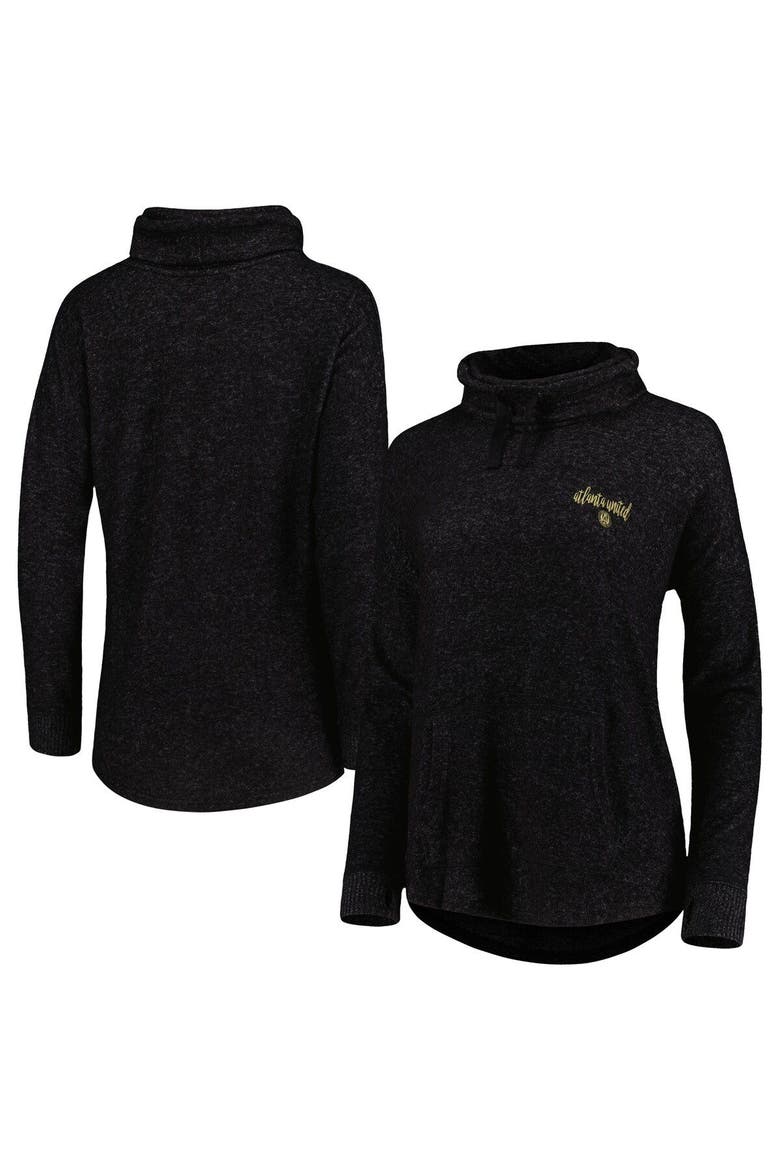Women's Heathered Black Atlanta United FC Cuddle Tri-Blend Pullover Sweatshirt, Alternate, color, Heather Black