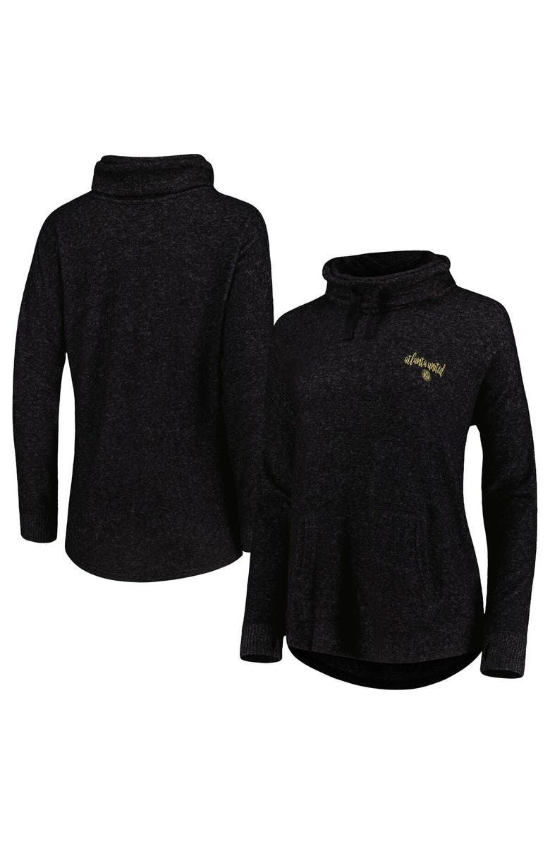 BOXERCRAFT Women's Heathered Black Atlanta United FC Cuddle Tri-Blend Pullover Sweatshirt, Alternate, color,