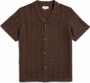 AUTO-REPLY™ Alex Raschel Square Knit Camp Shirt