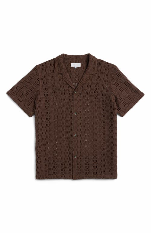 Auto-reply™ Alex Raschel Square Knit Camp Shirt