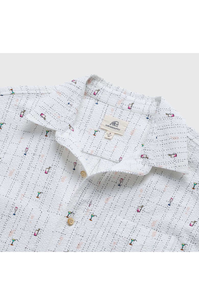 Surfside Supply Co. Joey Seersucker Cocktail Shirt, Alternate, color, White