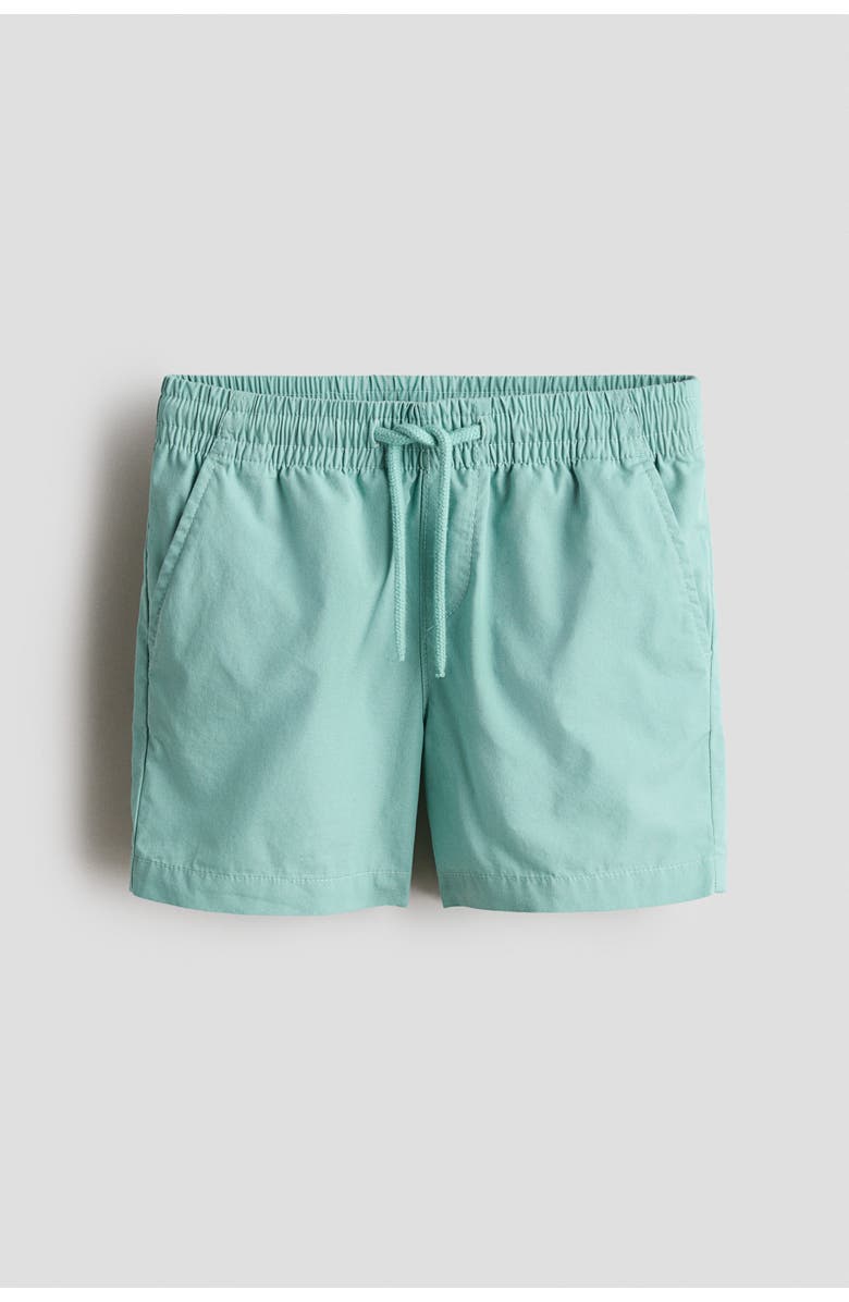 H&M Cotton Shorts, Main, color, Turquoise