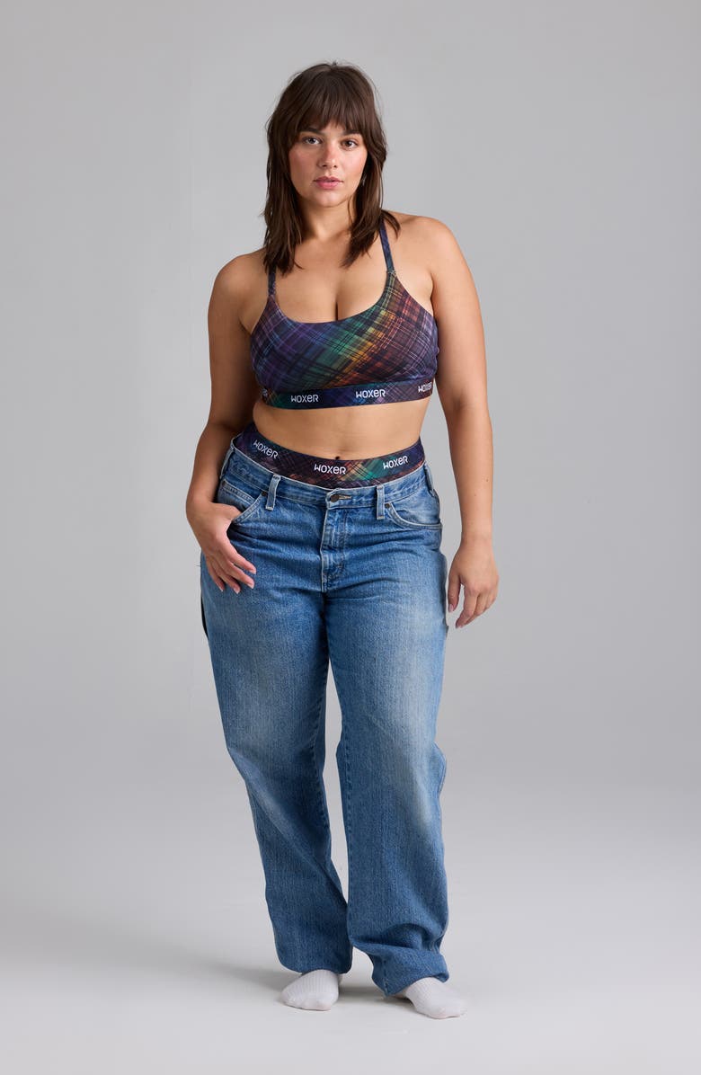 Woxer Baller High Rise Ultrasoft Boxer Briefs, Alternate, color, Pride Plaid