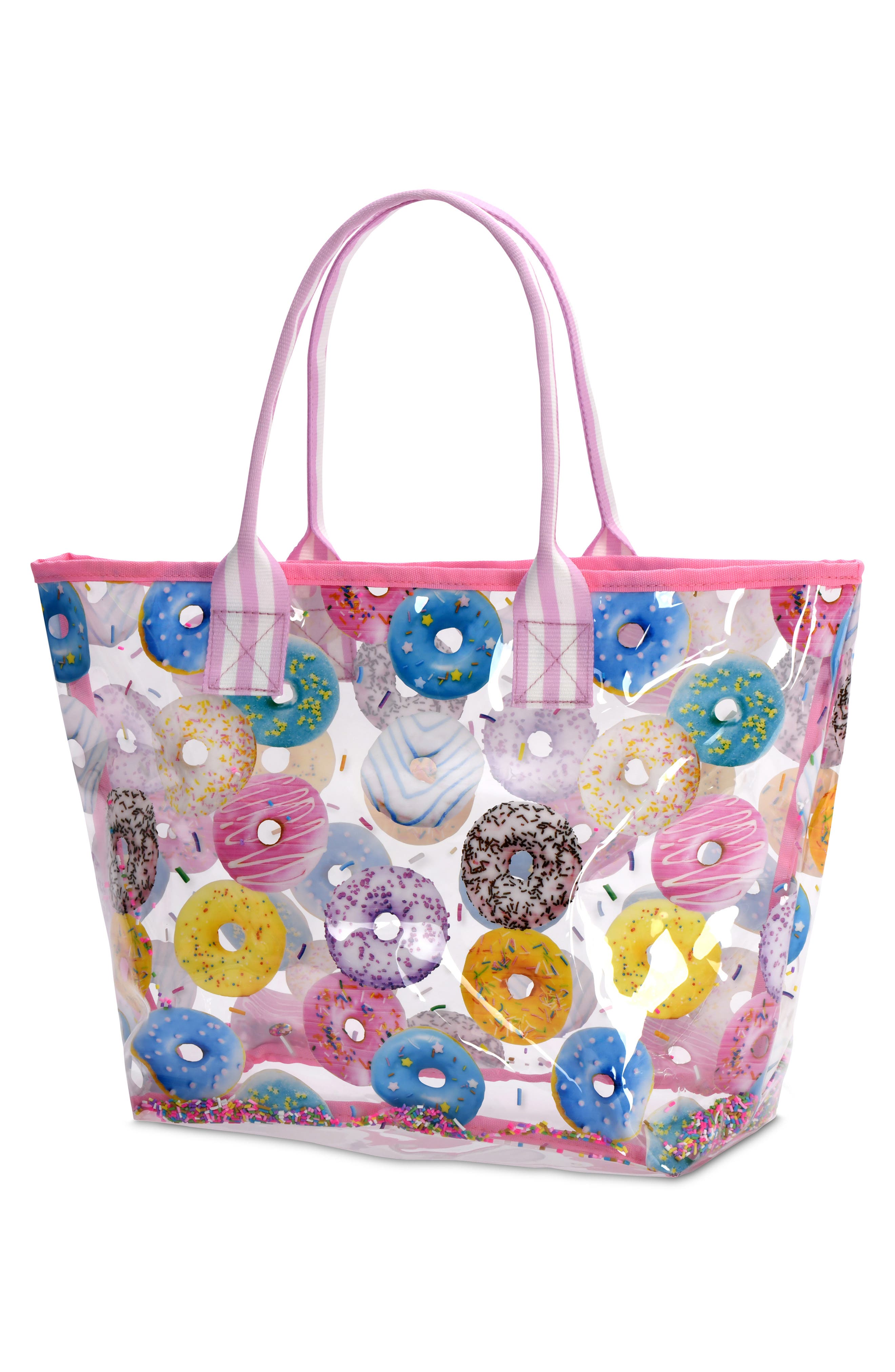 Iscream Kids' Go Don-Nuts Clear Tote, Alternate, color, 