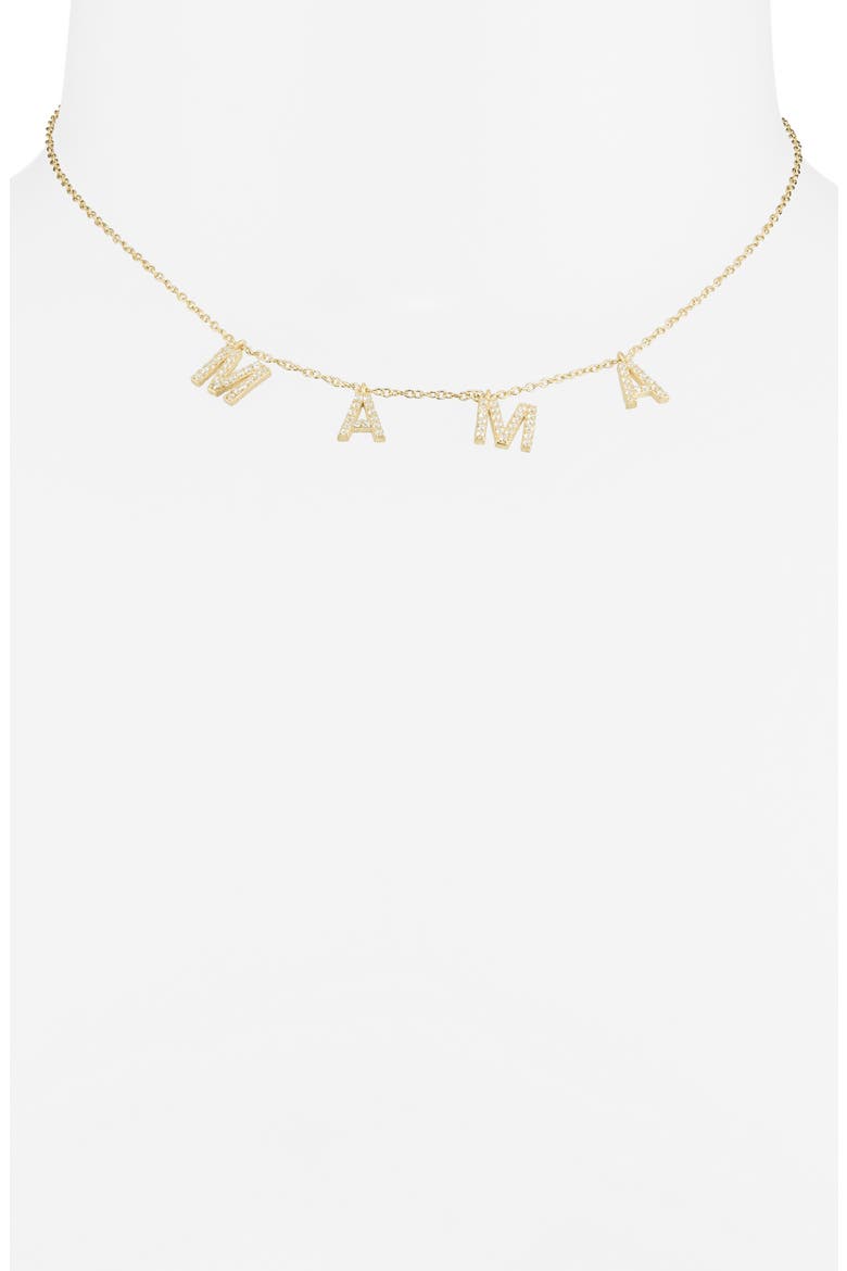 Mama Necklace, Alternate, color, GOLD W/ CRYSTALS
