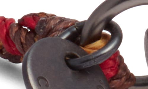 Caputo & Co . Swivel Clasp Braided Bracelet In Red