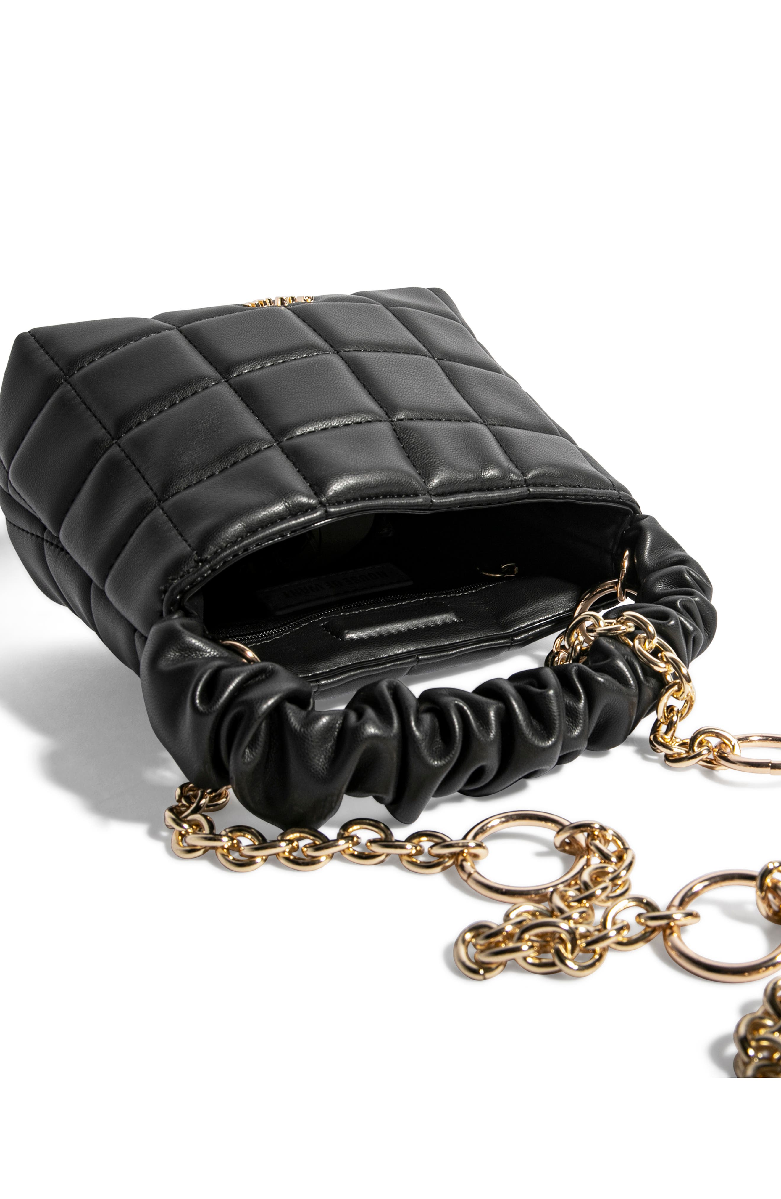 How We Brunch Vegan Leather Mini Tote, Alternate, color, BLACK