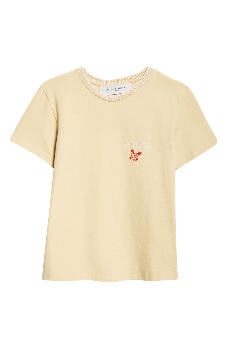Golden Goose Slim Fit Embroidered Cotton Jersey T-Shirt, Alternate, color, 