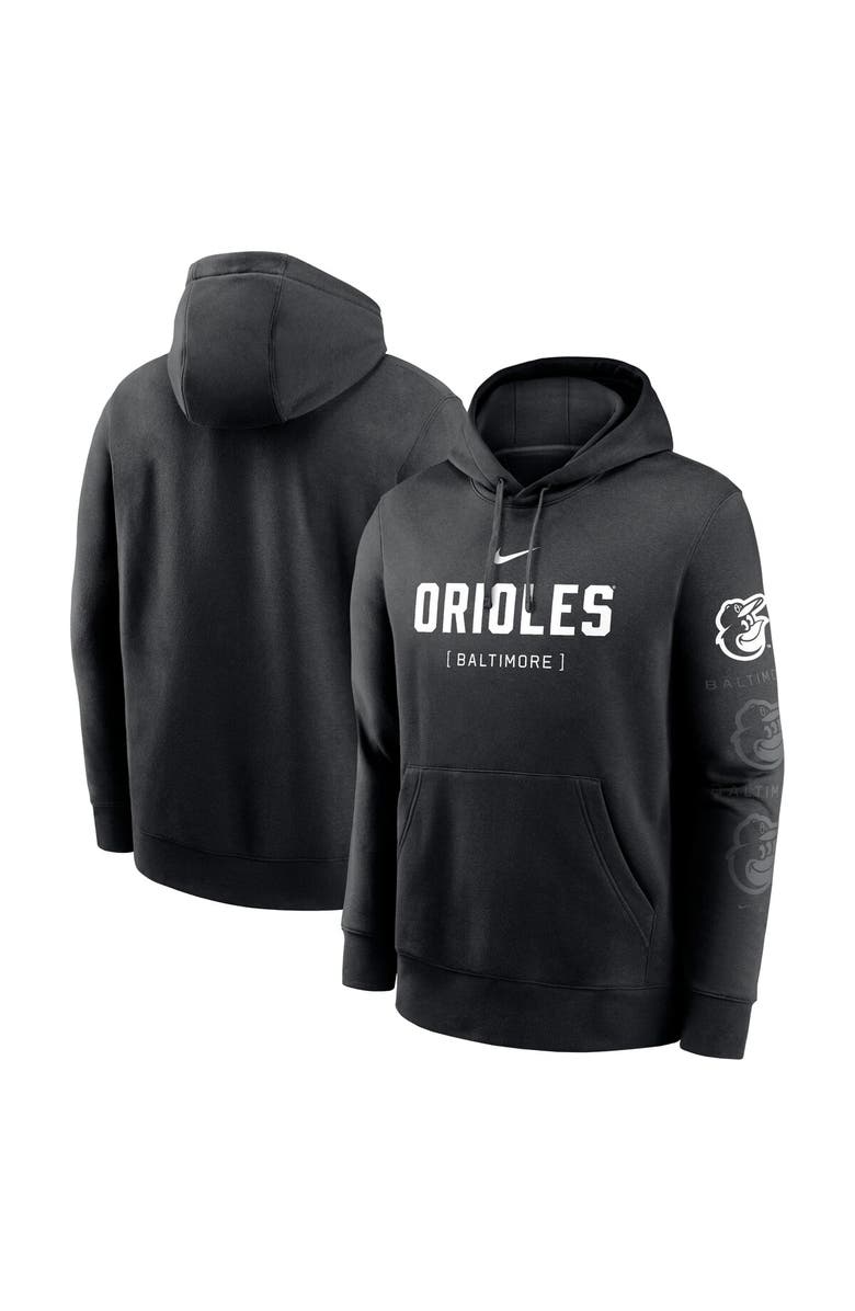 Nike Men's Nike Black Baltimore Orioles Fashion Club Pullover Hoodie, Main, color, Black