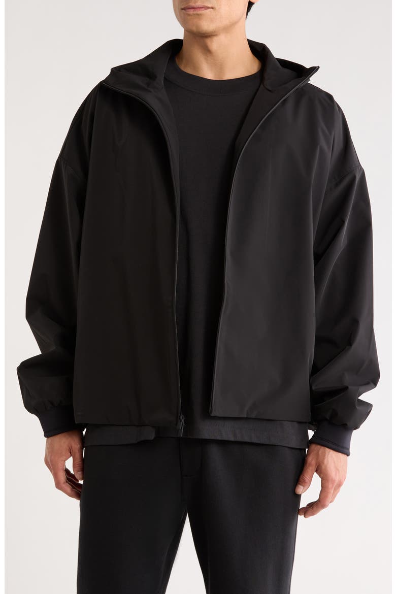 Full Zip Hooded Anorak, Main, color, VINTAGE BLACK