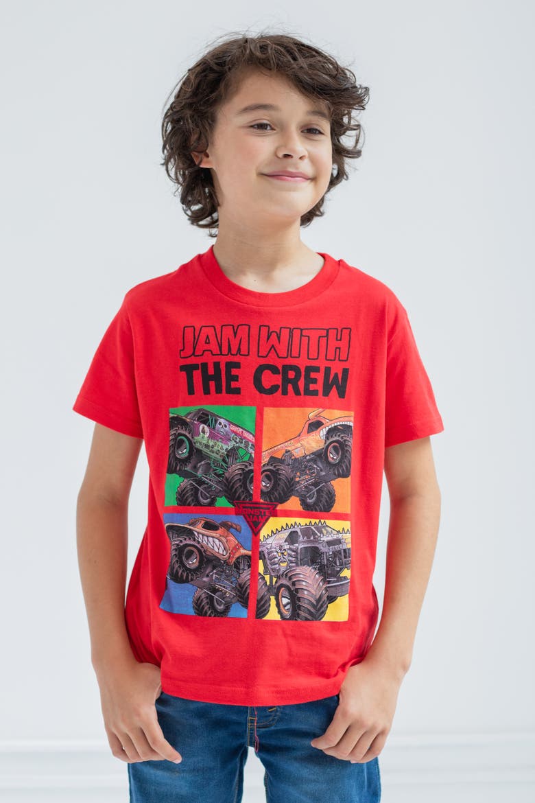 3-Pack Short Sleeve T-Shirts, Alternate, color, Red Black Heather Grey