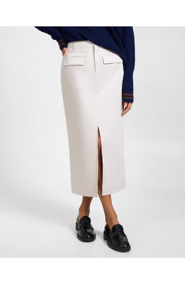 Onia Front Slit Midi Skirt, Main, color, Stone