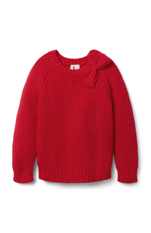 Janie And Jack The Shoulder Bow Sweater In Red