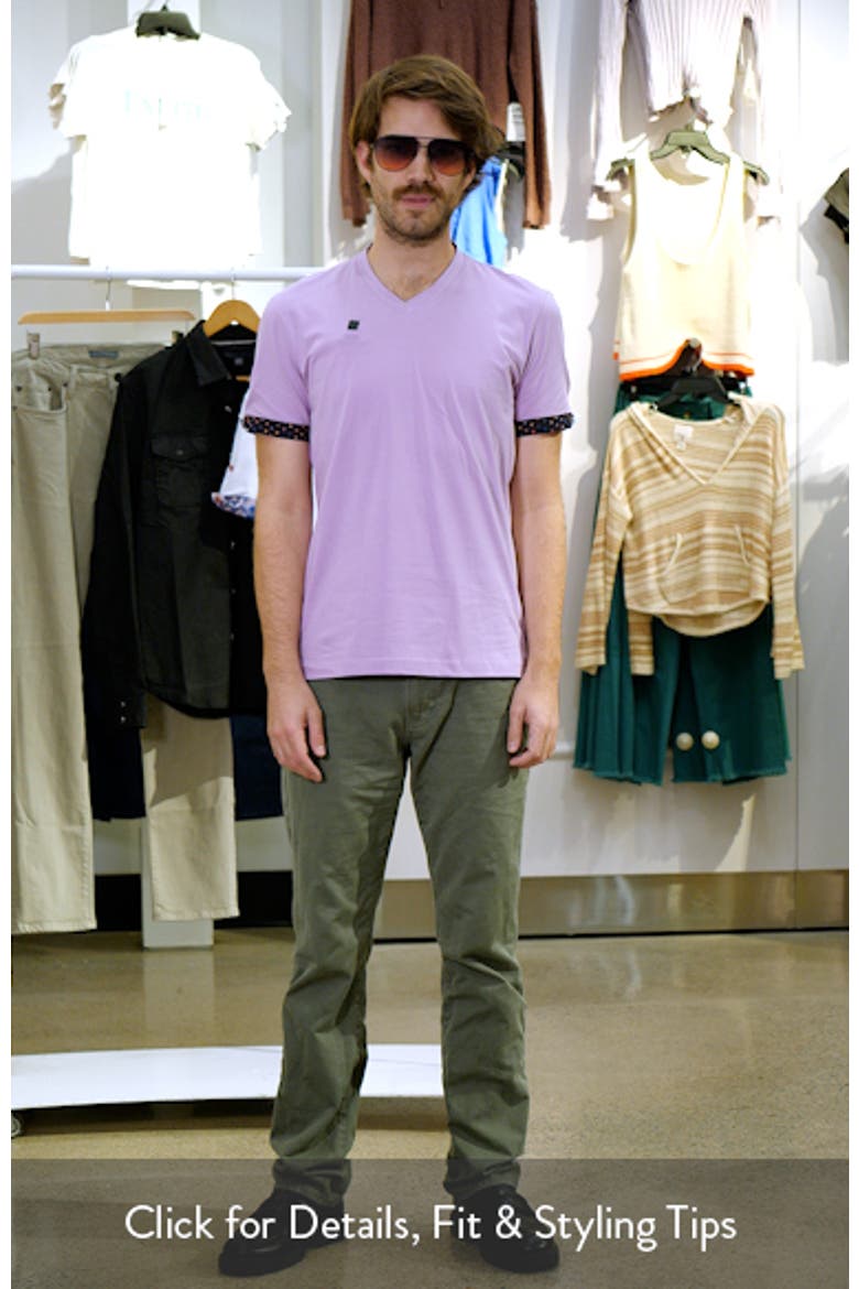 Vivaldi Solid Peace Purple V-Neck T-Shirt video