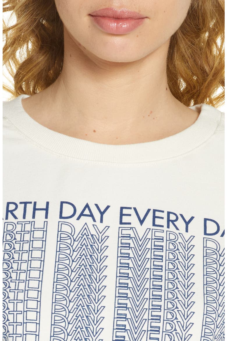 Earth Day Every Day Sweatshirt, Alternate, color, SNOWFLAKE
