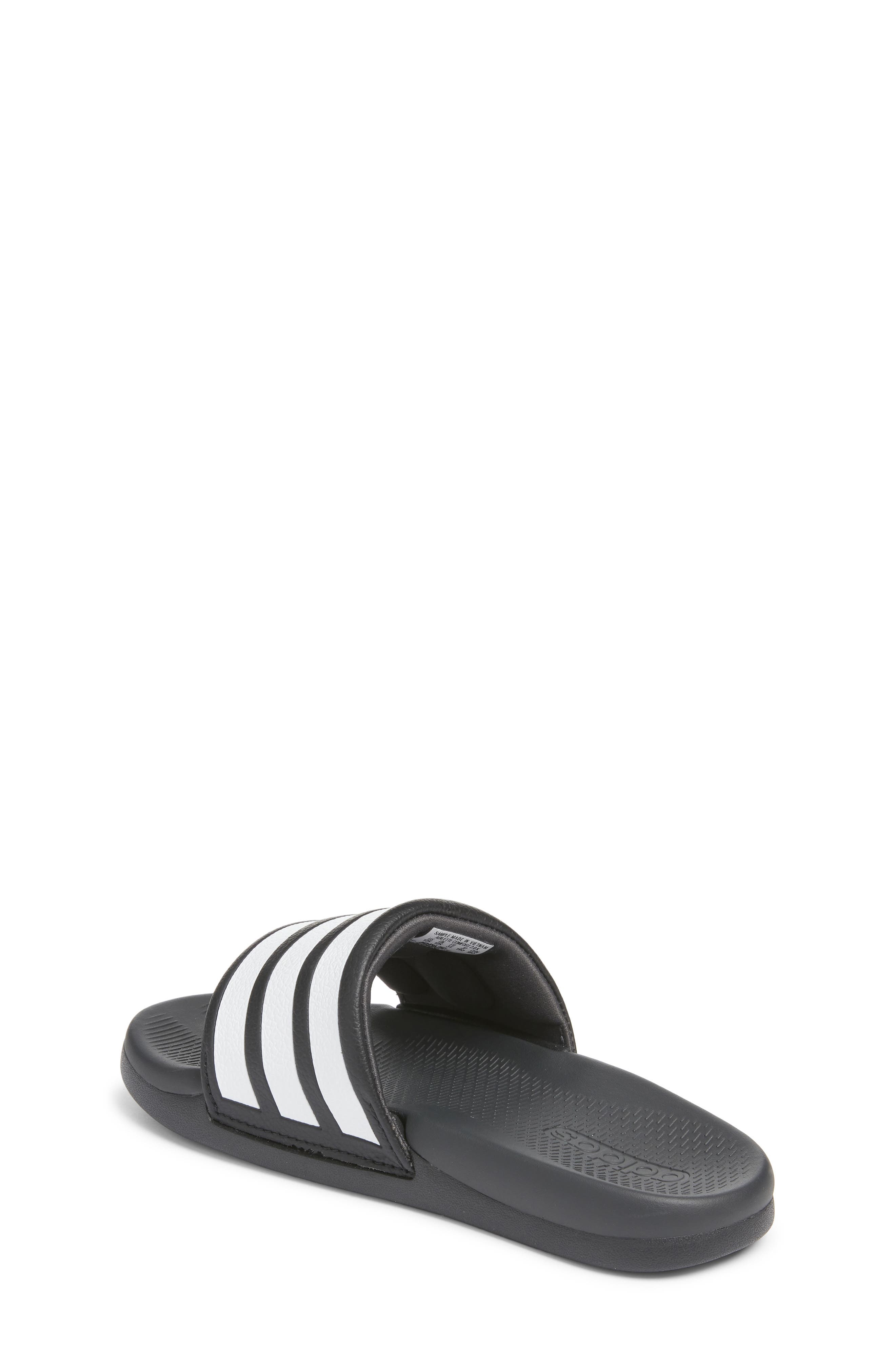 adidas Kids' Adilette Comfort 2.0 Sport Slide, Alternate, color, Core Black/ White/ Carbon