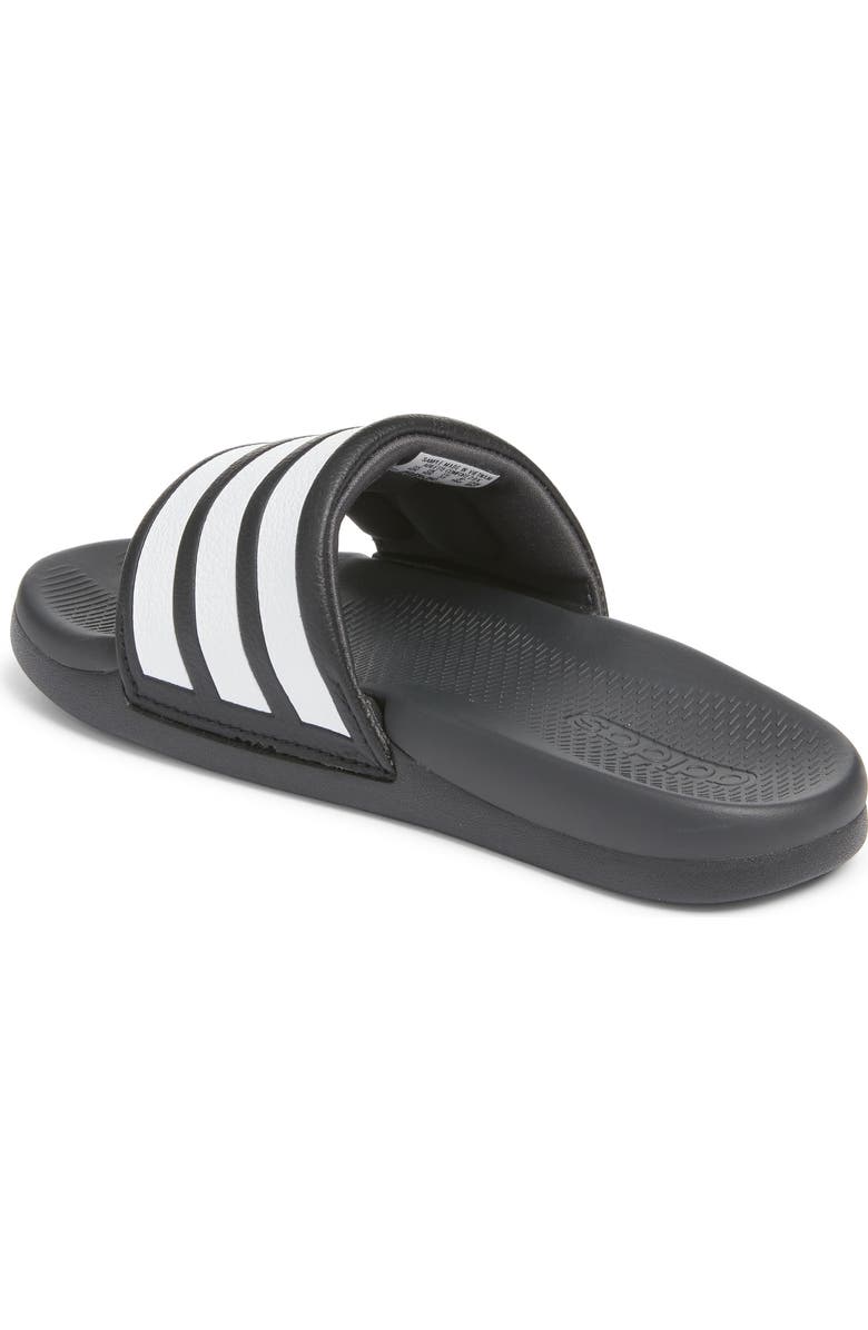 adidas Kids' Adilette Comfort 2.0 Sport Slide, Alternate, color, Core Black/ White/ Carbon