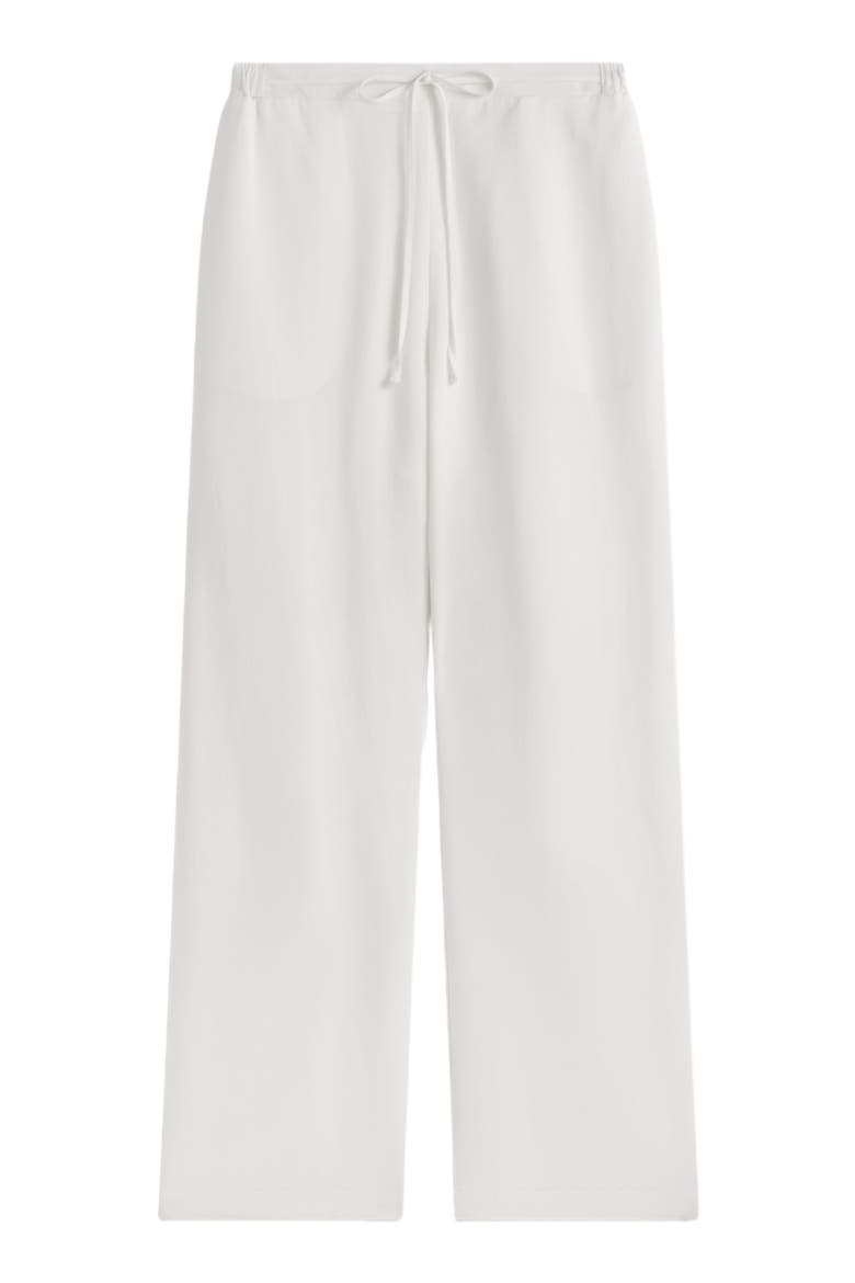 Front Tie Linen Pants, Alternate, color, White
