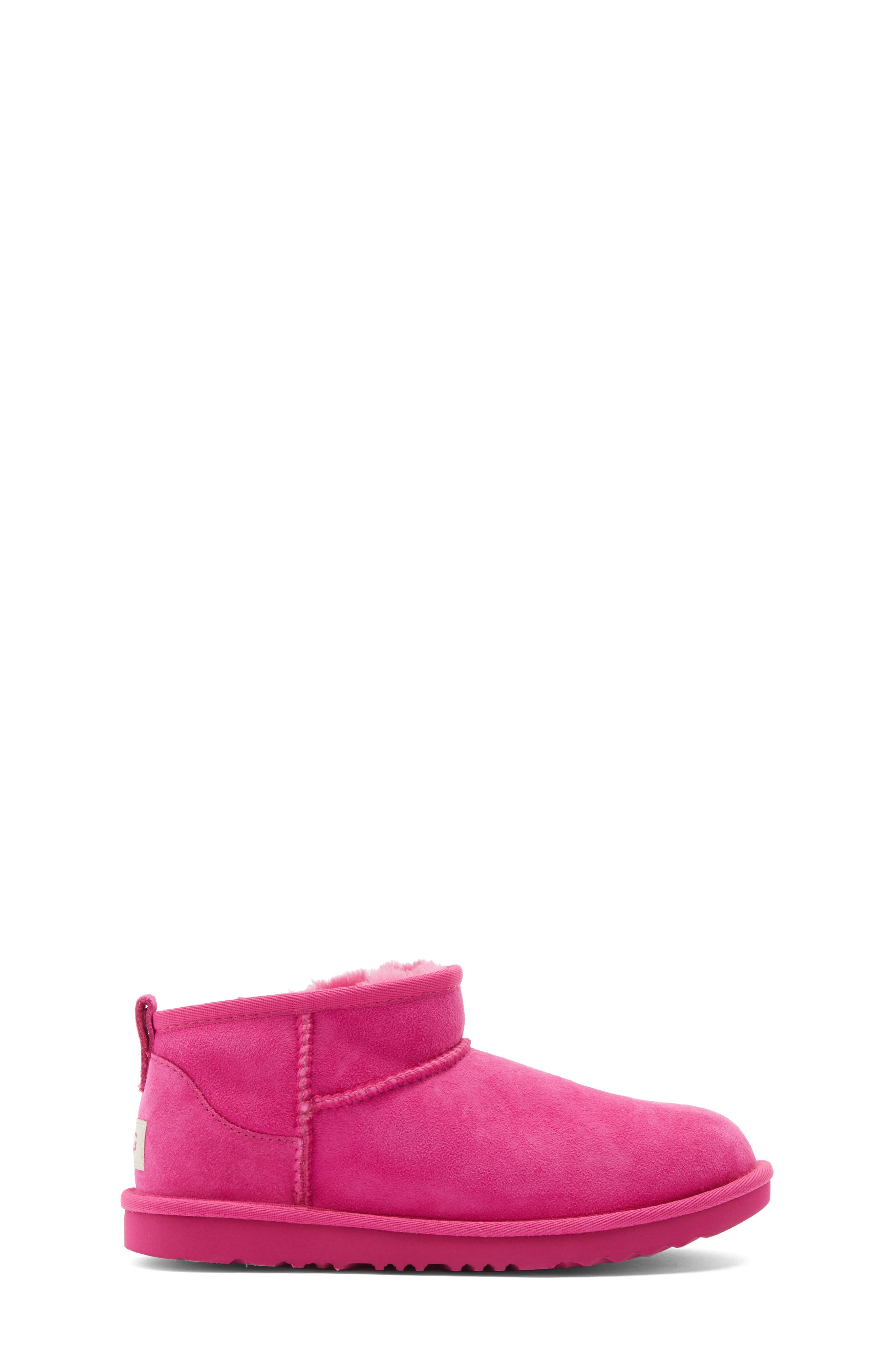 Kids' Classic Ultra Water Resistant Genuine Shearling Mini Boot, Alternate, color, DARK PEONY