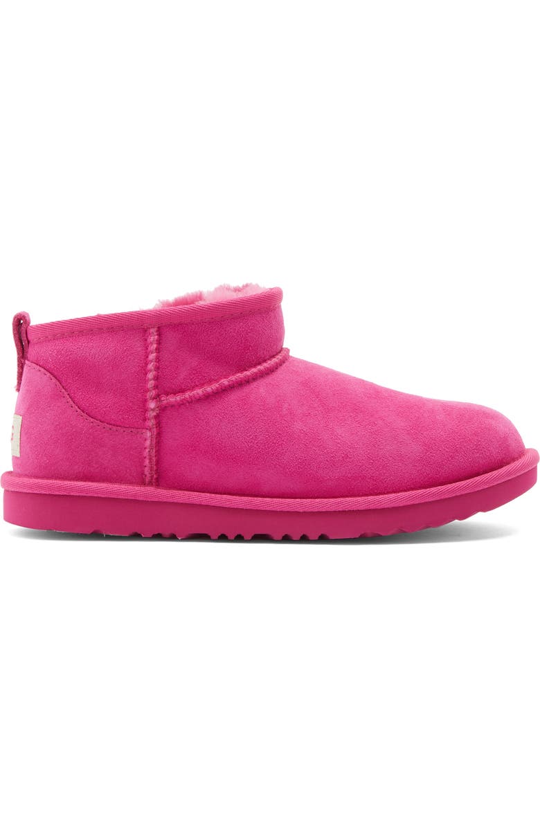 UGG<sup>®</sup> Kids' Classic Ultra Water Resistant Genuine Shearling Mini Boot, Alternate, color, Dark Peony