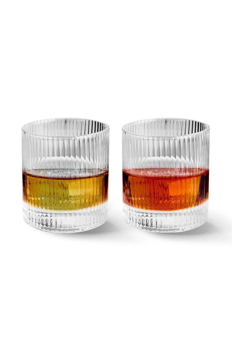 Vintage Straight Line Tumbler -  10oz - Set of 4, Alternate, color, Clear