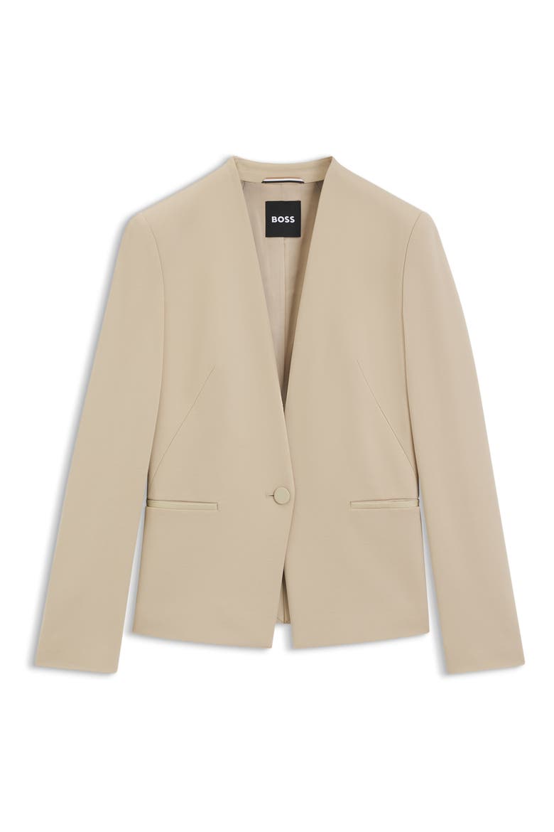 Jemma Collarless Jacket, Alternate, color, PUMICE