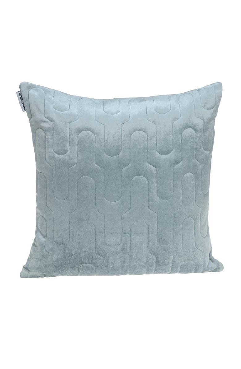 PARKLAND COLLECTION Basil Quilted Velvet Throw Pillow, Main, color, Gray