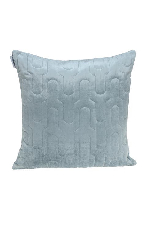 Basil Quilted Velvet Throw Pillow
