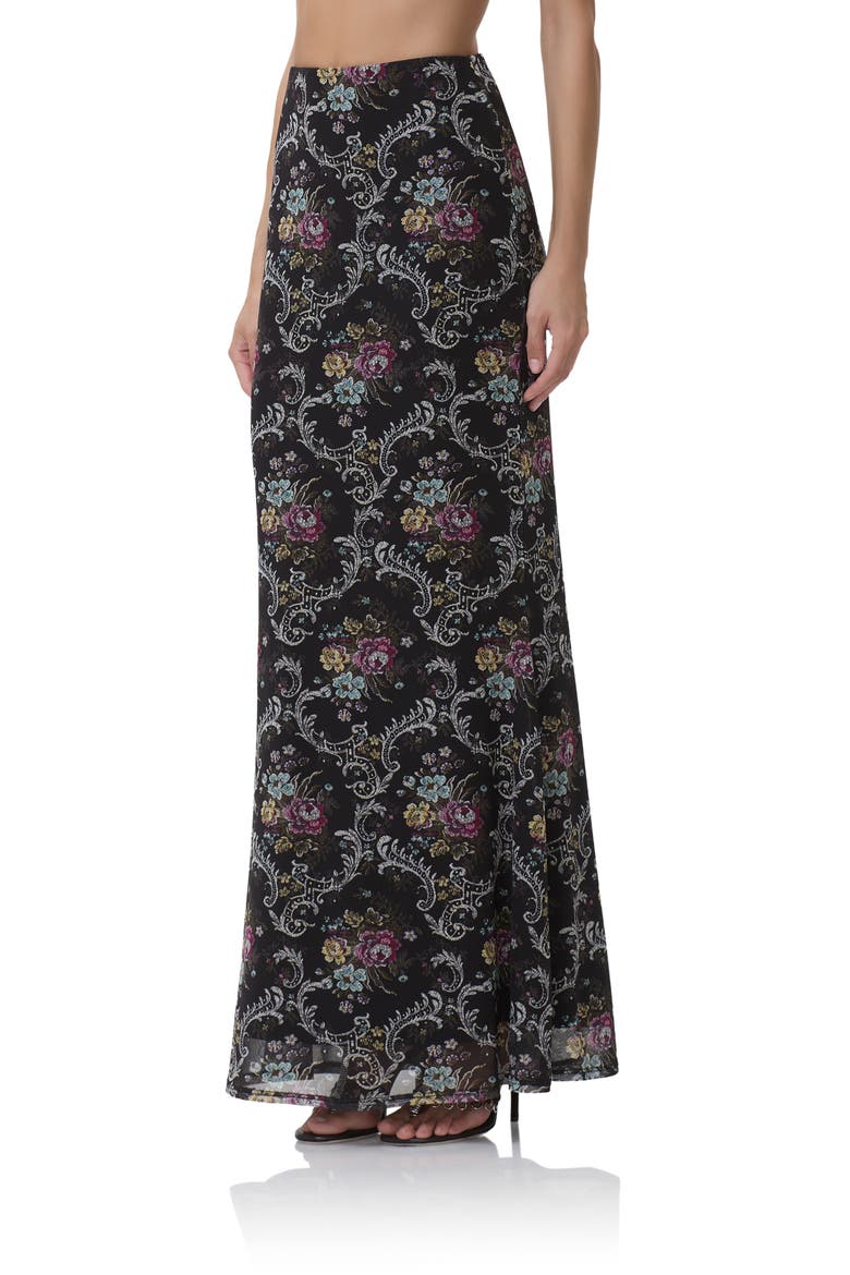 Tegan Floral Maxi Skirt, Alternate, color, ORNATE FLORAL