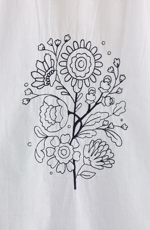 Talisman The Label Flamenco Placed Embroidery Cotton Button-up Shirt
