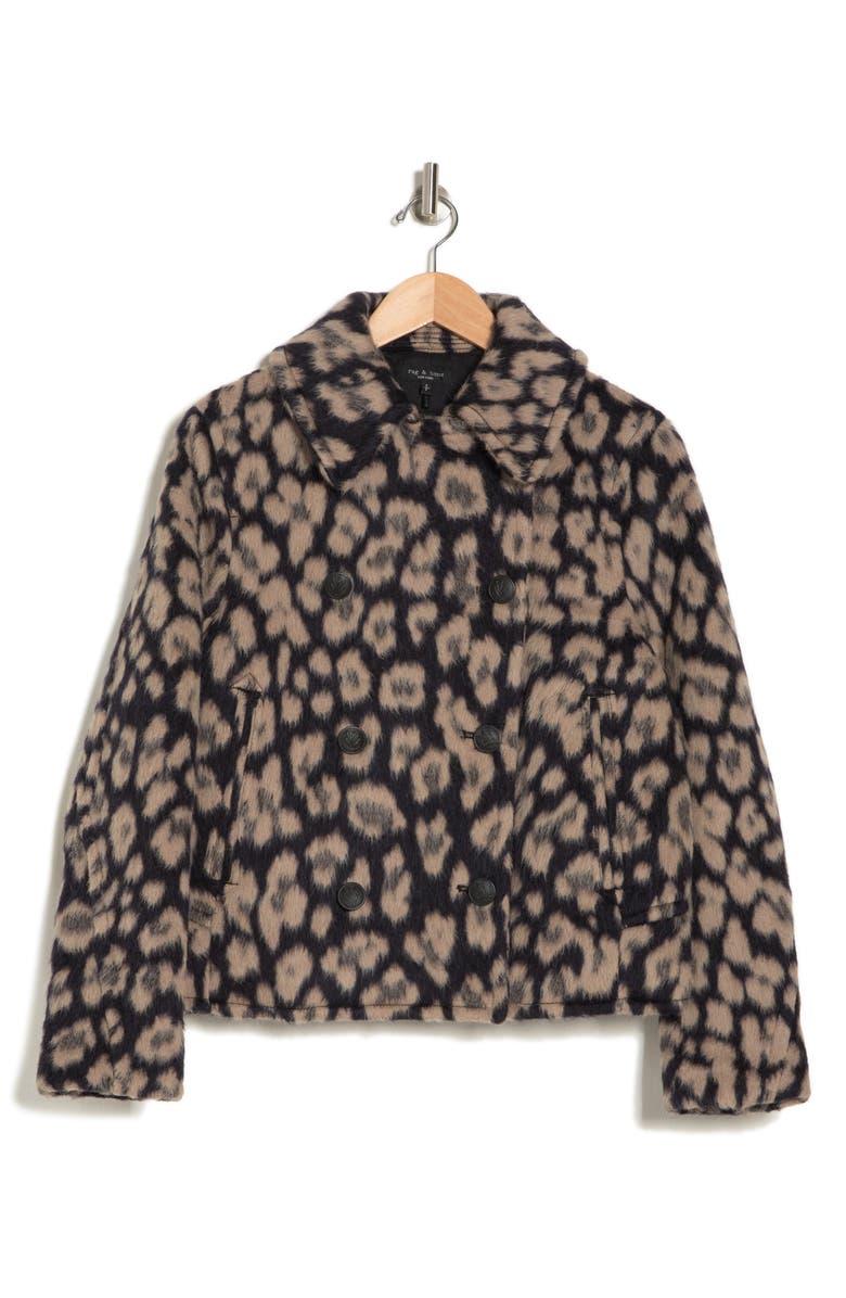 rag & bone Alfie Wool Blend Peacoat, Alternate, color, 