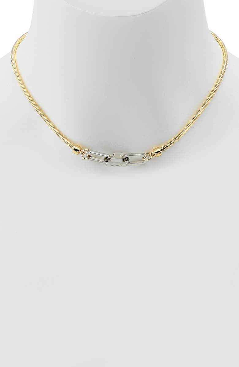 AllSaints Snake Chain Collar Necklace, Alternate, color, 